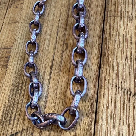 Sabika Chunky Rose Gold Chain Necklace - Picture 2 of 3